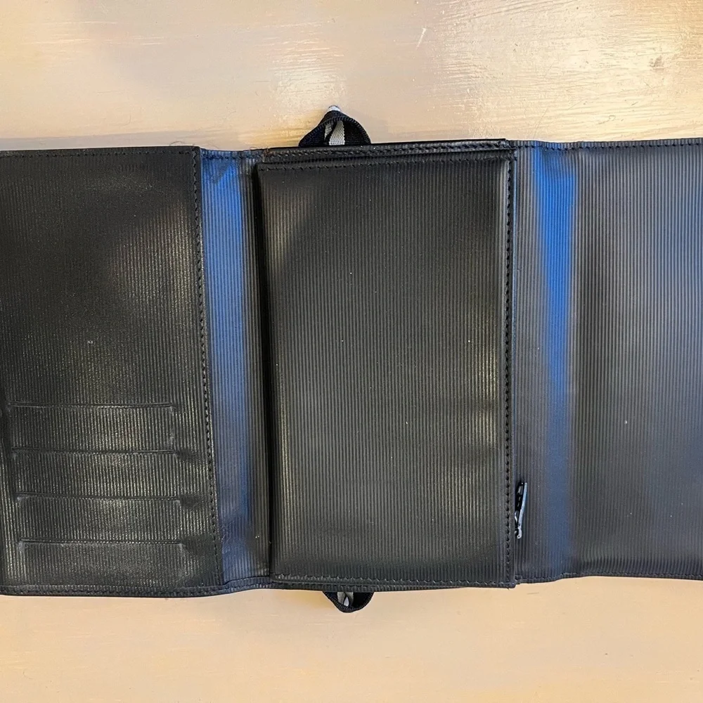 Chanel black nylon card case